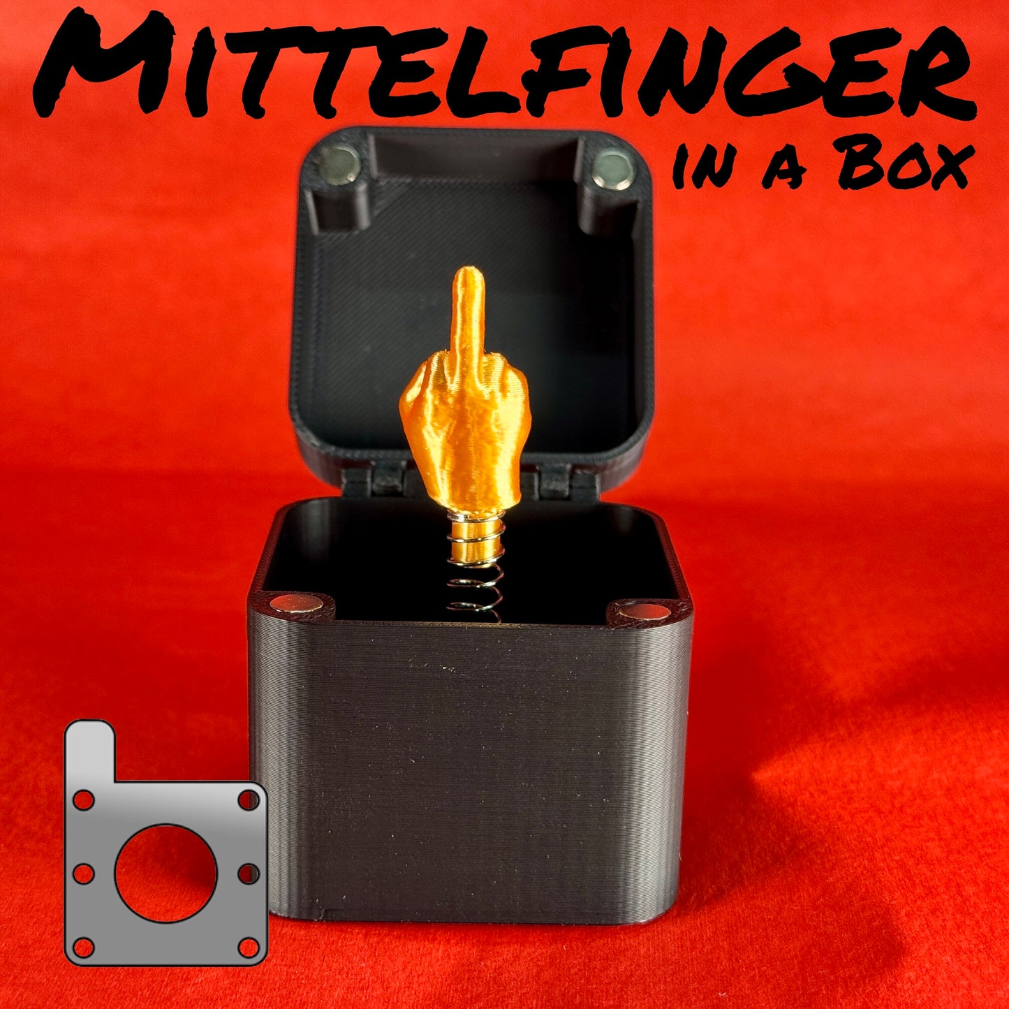Mittelfinger in a Box, Geschenkidee Weihnachtsgeschenk Geburtstagsgeschenk FCK