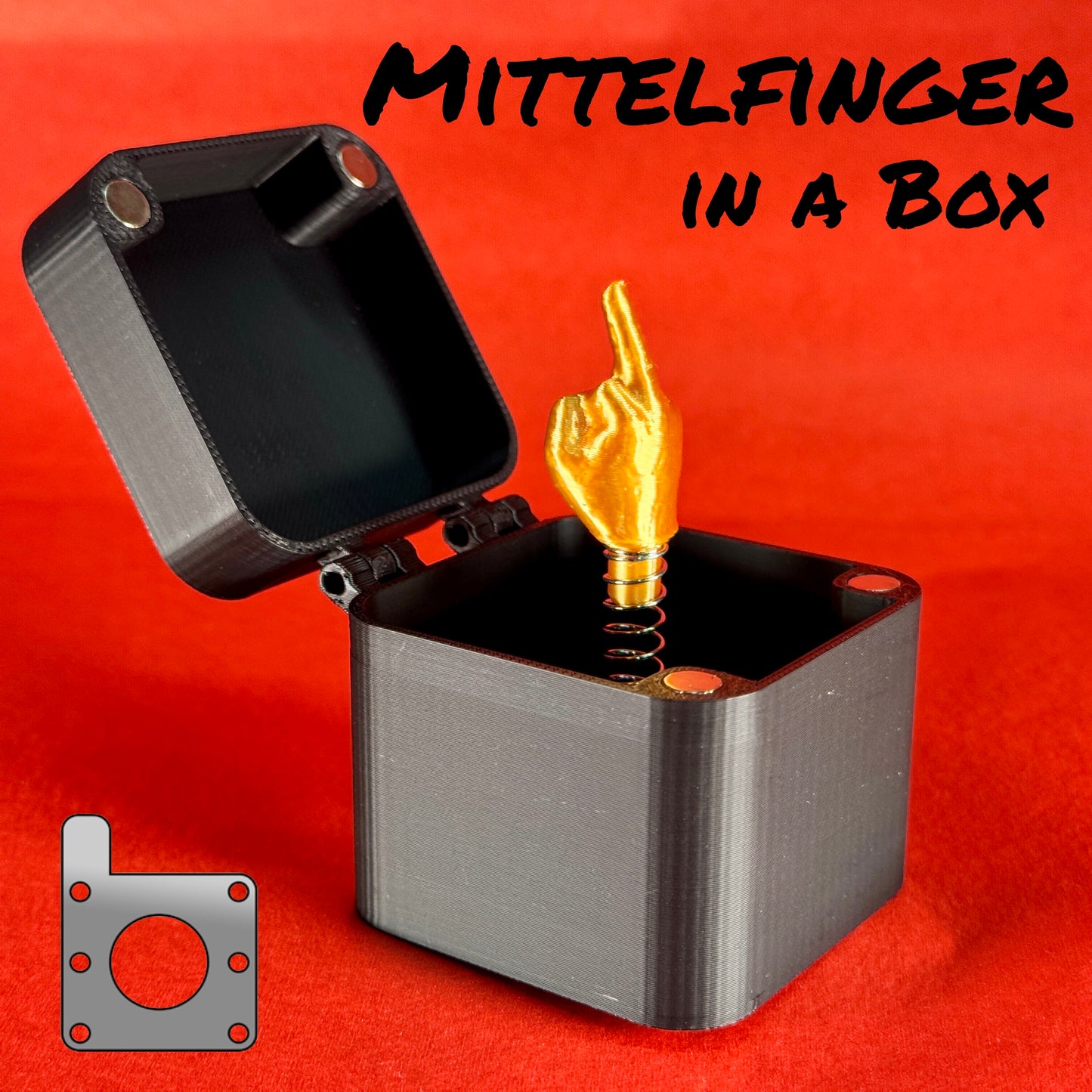 Mittelfinger in a Box, Geschenkidee Weihnachtsgeschenk Geburtstagsgeschenk FCK