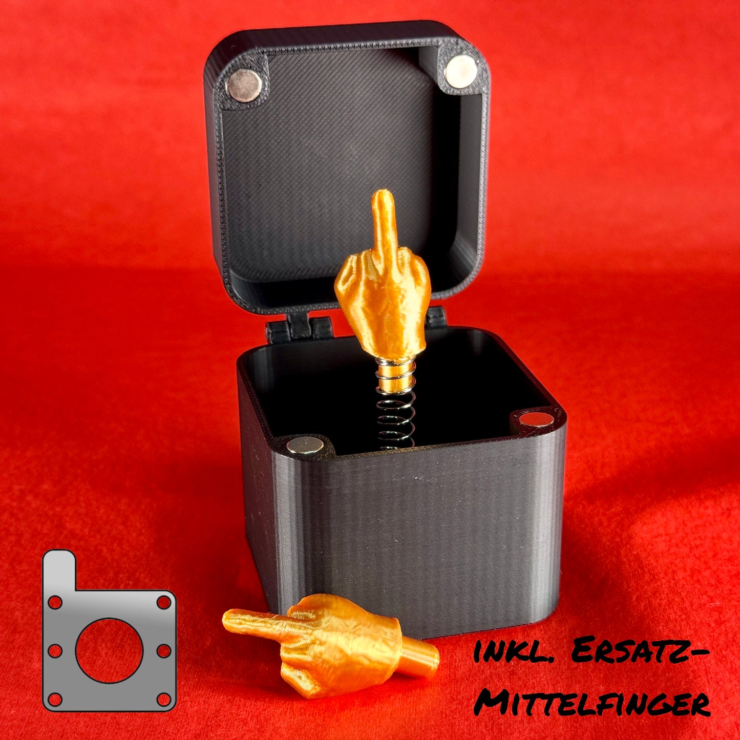 Mittelfinger in a Box, Geschenkidee Weihnachtsgeschenk Geburtstagsgeschenk FCK