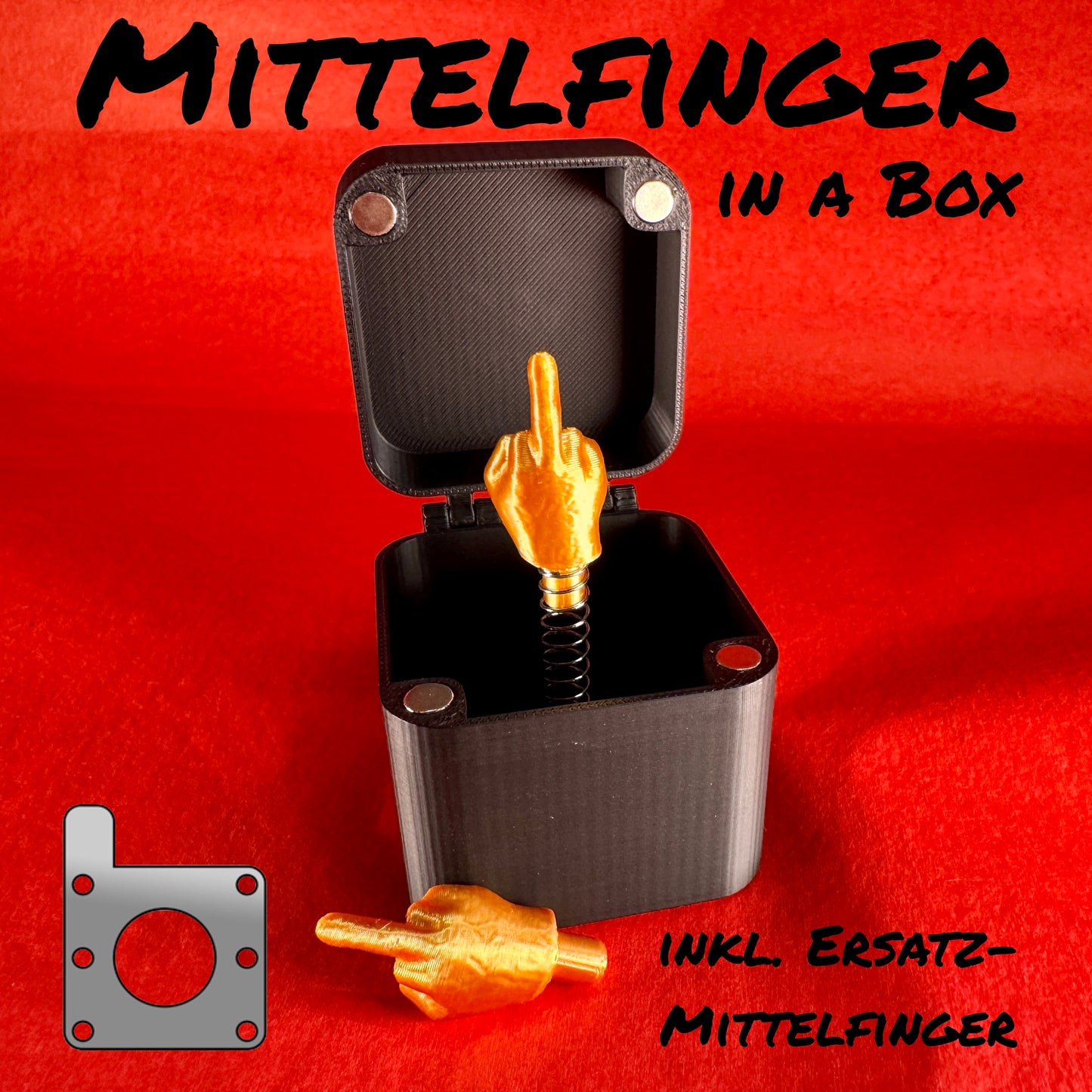 Mittelfinger in a Box, Geschenkidee Weihnachtsgeschenk Geburtstagsgeschenk FCK