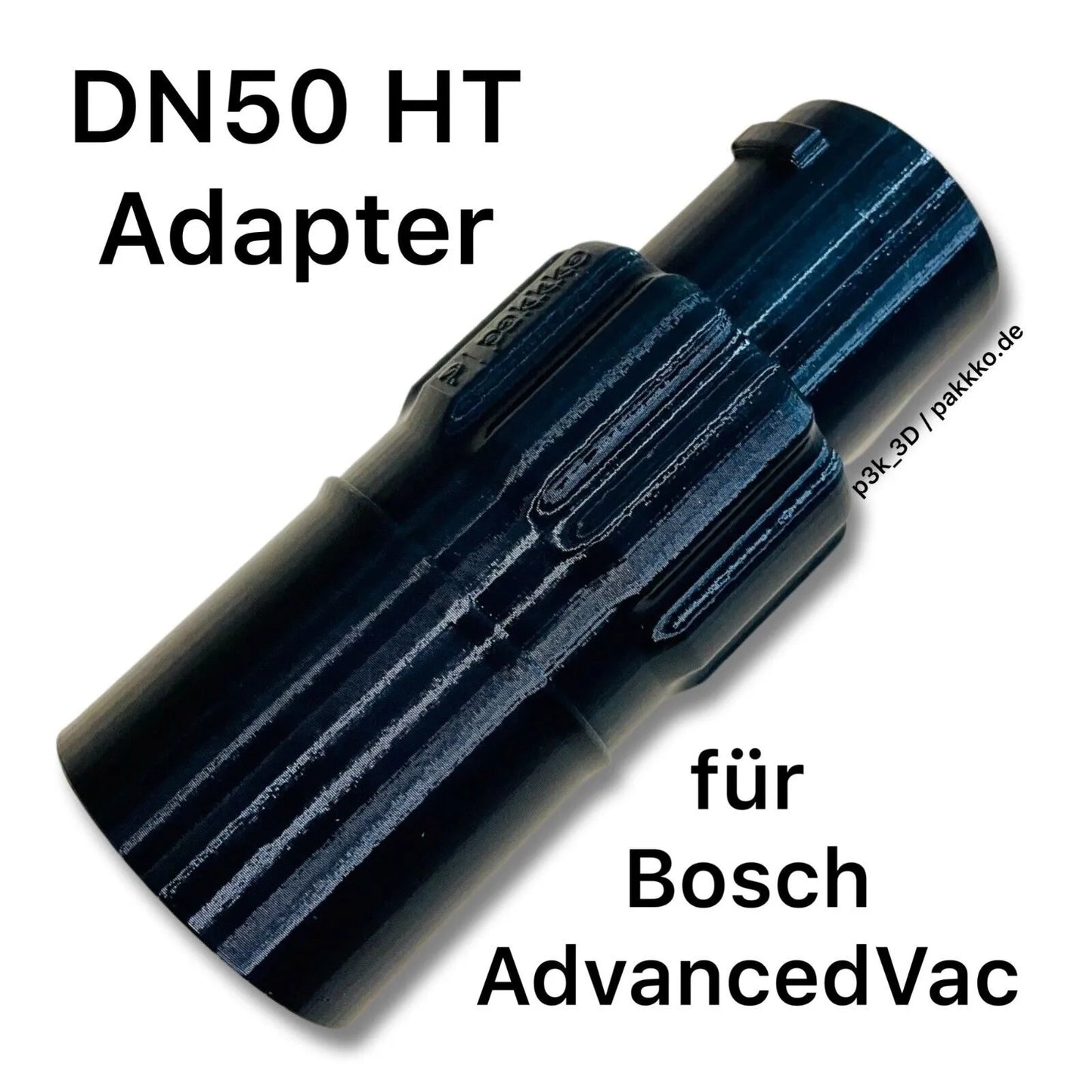 Adapter Bosch Staubsauger AdvancedVac auf DN50 HT-Rohr
