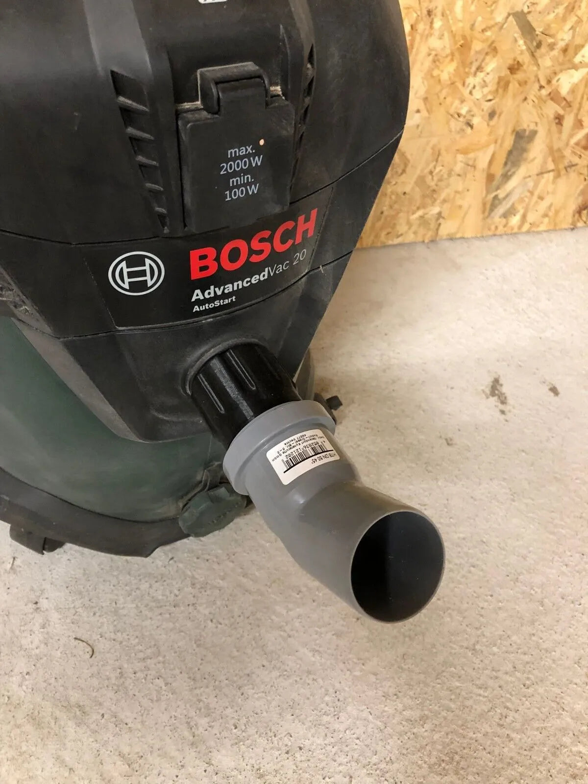 Adapter Bosch Staubsauger AdvancedVac auf DN50 HT-Rohr