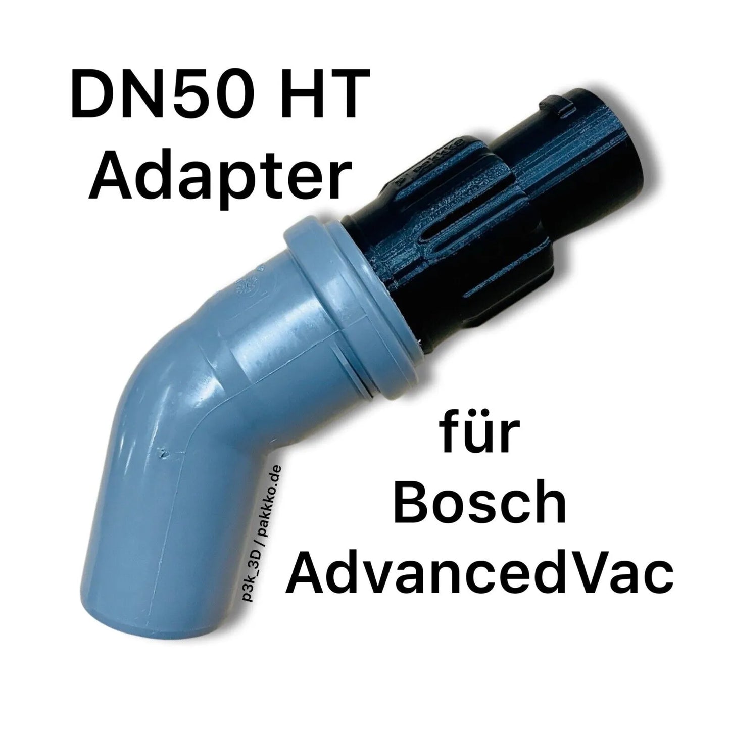 Adapter Bosch Staubsauger AdvancedVac auf DN50 HT-Rohr