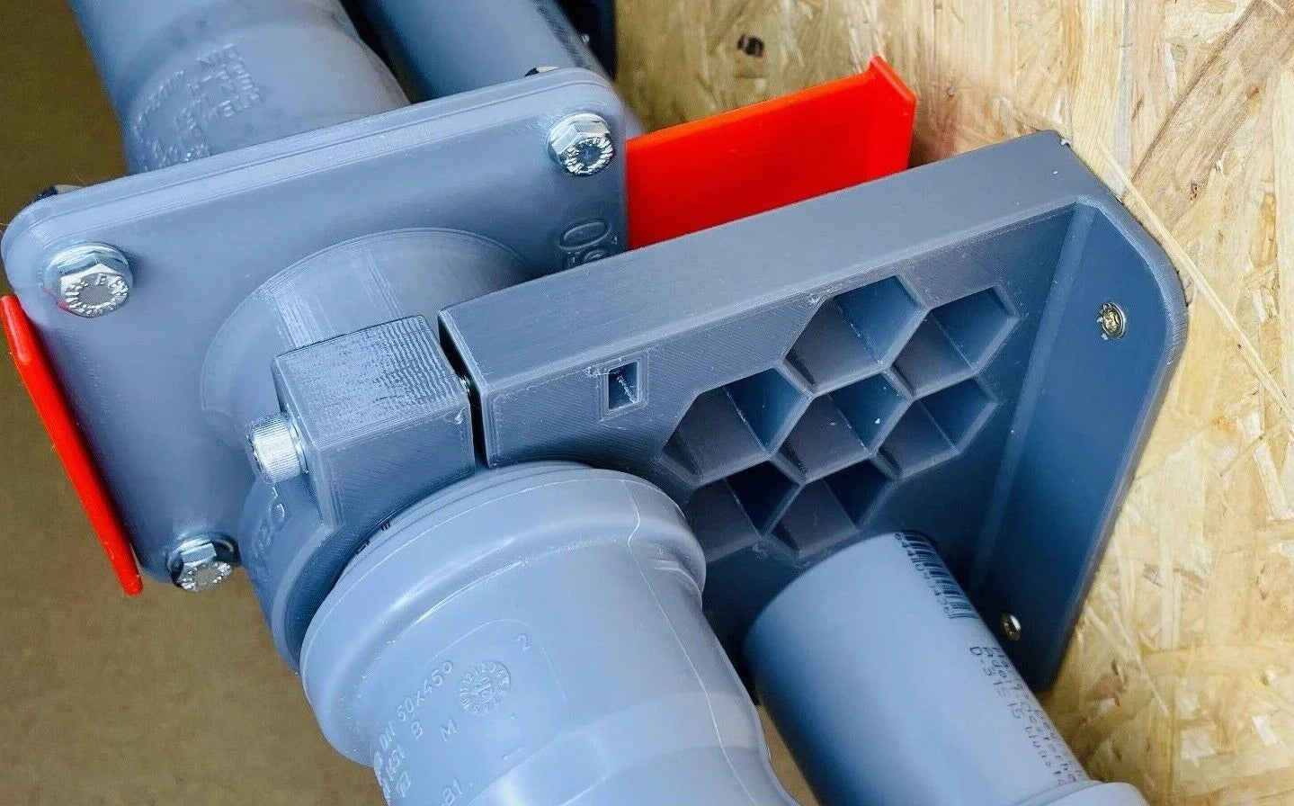Helden Wandhalterungen DN50 HT-Rohr Blastgate Absperrschieber 50mm