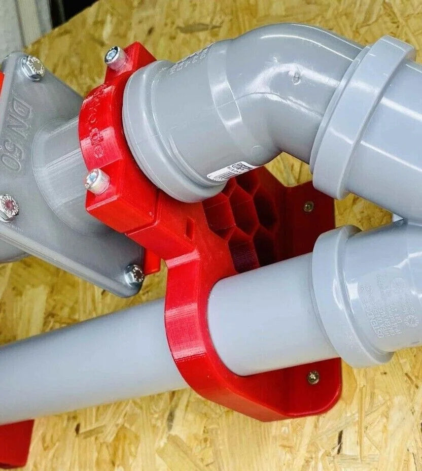Helden Wandhalterungen DN50 HT-Rohr Blastgate Absperrschieber 50mm