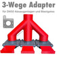 W-Adapter, 3-Wege Adapter, 3-fach DN50 Absauganlage Absperrschieber Blastgates