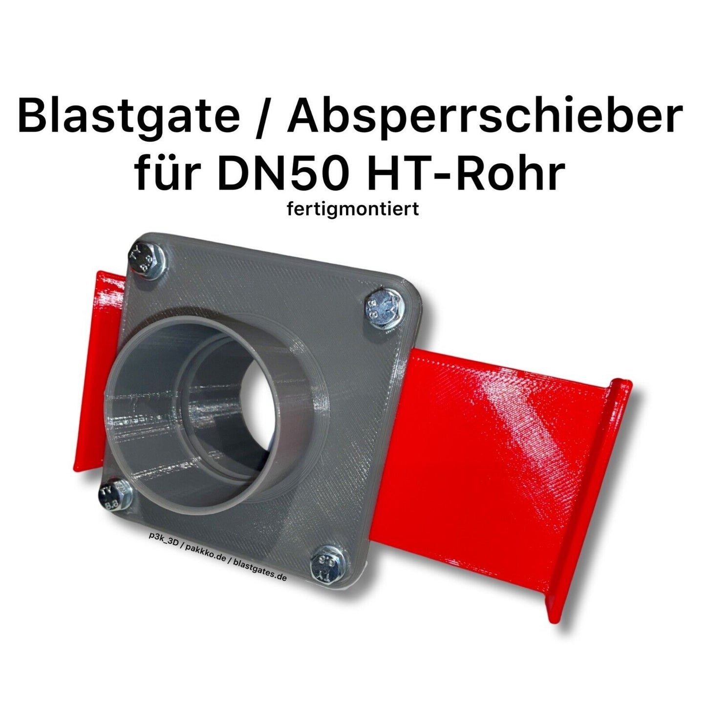 Y-Adapter inkl. 2x Blastgate Sparset DN50 Absauganlage