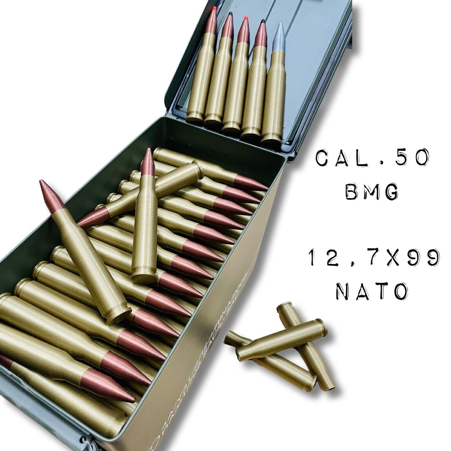 Deko Munition Cal.50 BMG 12,7x99 NATO Sniper Scharfschütze