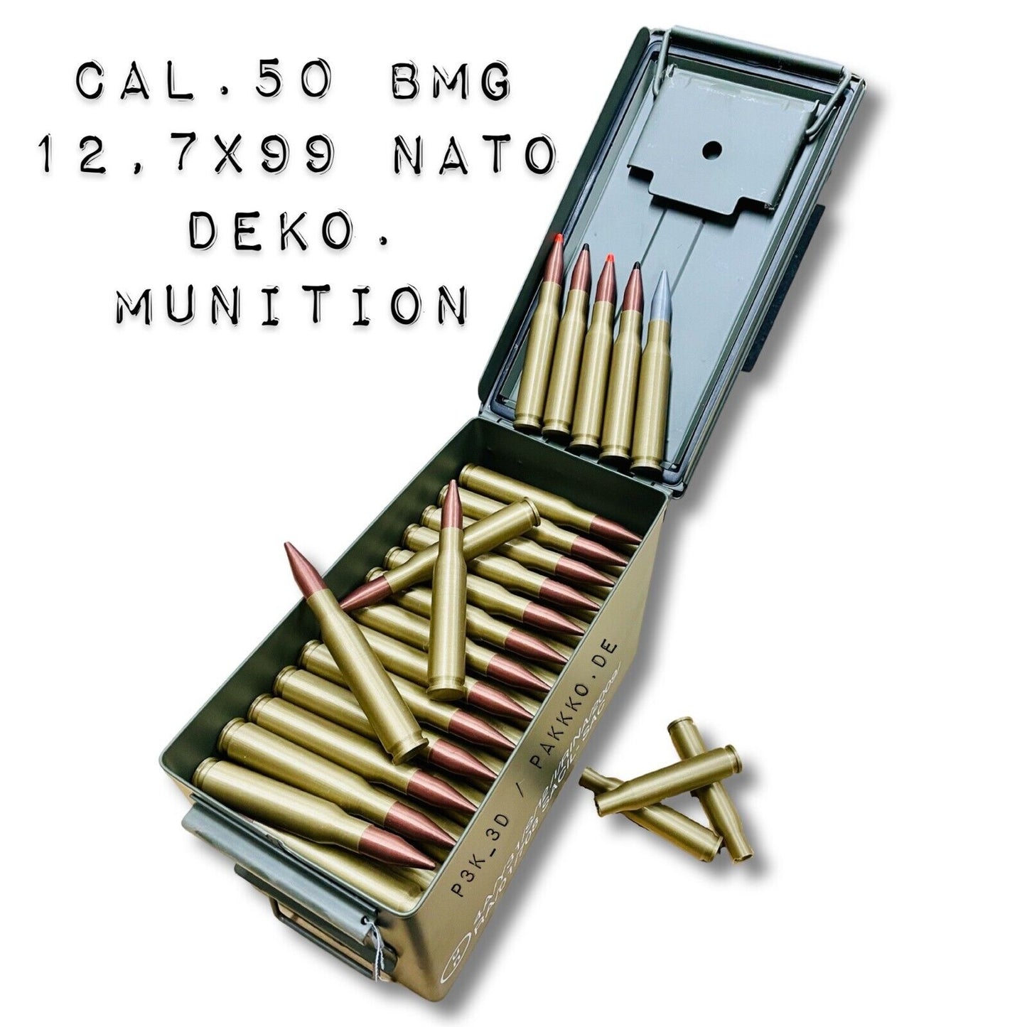 Deko Munition Cal.50 BMG 12,7x99 NATO Sniper Scharfschütze